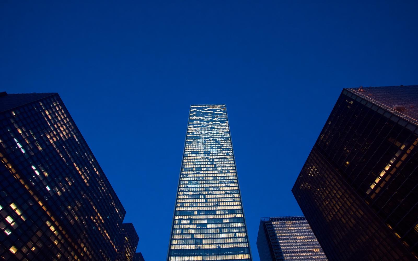 Skyline at dusk